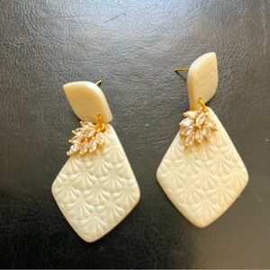 Gorgeous handmade clay bridal earrings for wedding